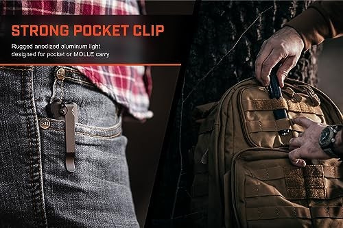 Rechargeable LED Pocket Light with 1000 Lumens, Waterproof, Coyote