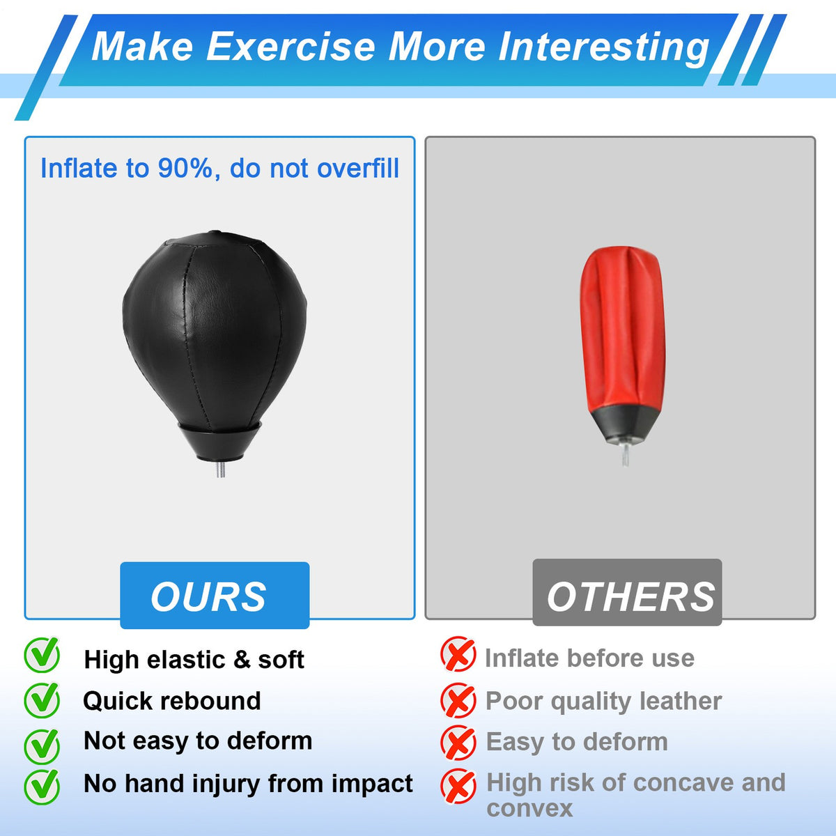 Freestanding Reflex Punching Bag with Adjustable Height - Boxing & Martial Arts Training Equipment