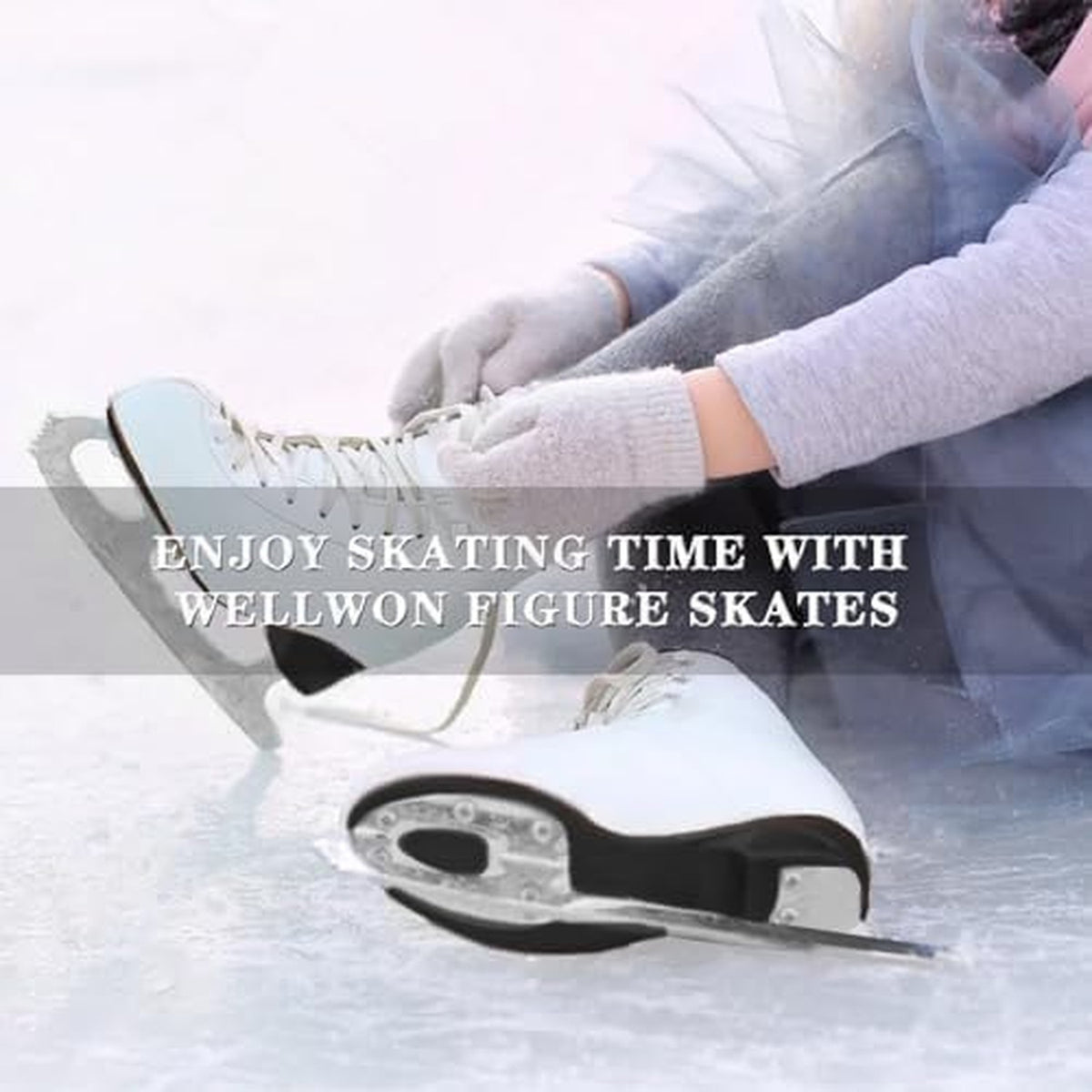 Unisex Figure Ice Skates for Women and Men, Recreational Skating Shoes with Stainless Steel Blades