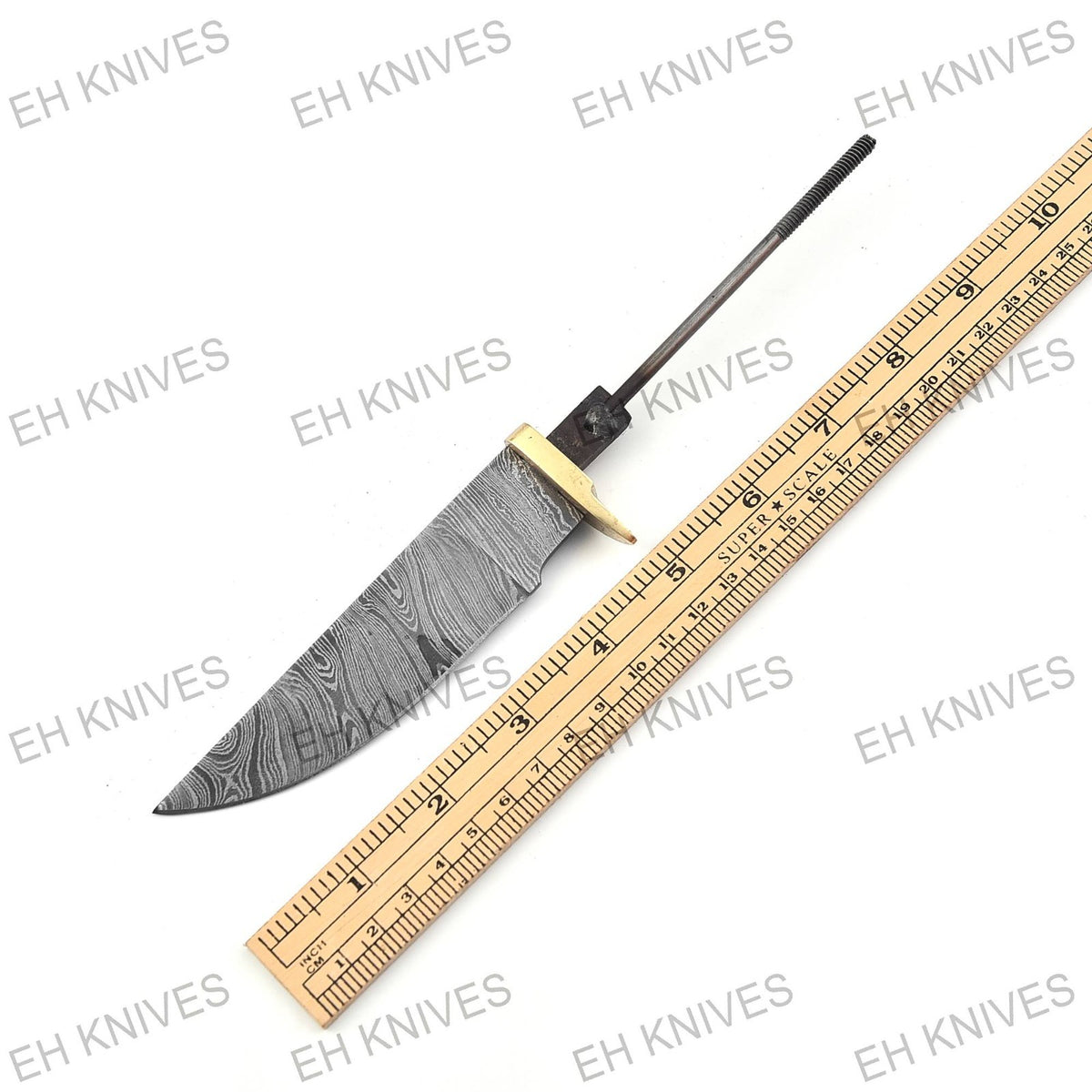 Set of 10 Handmade Damascus Steel Hunting Skinner Knives - Fixed Blade