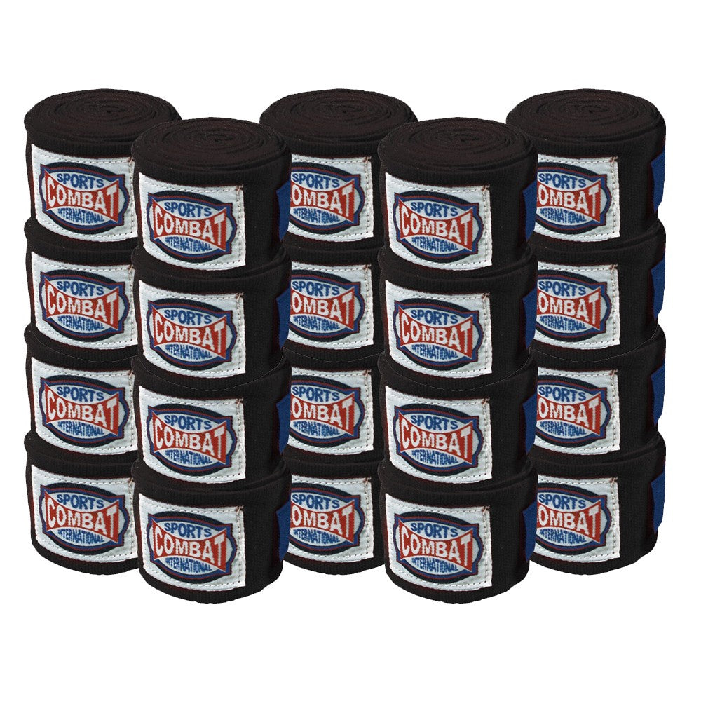 Semi-Elastic Hand Wraps for Boxing & MMA - 10 Pack, Multiple Colors
