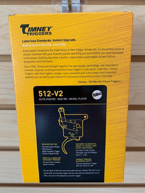 Nickel Plated Trigger with Safety for Remington 700 - Elite Hunter, Drop-In