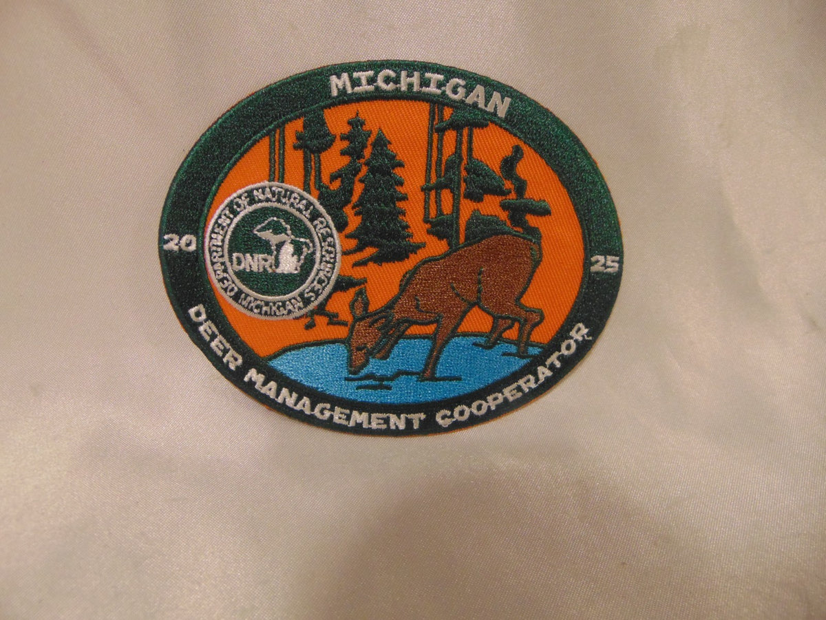 Deer Hunter Patch 2025 Michigan DNR Hunting Badge Embellishment