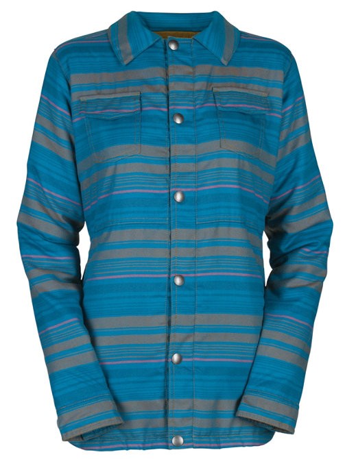 Women’s Insulated Boro Snap-Up Shirt Jacket - Indigo Peyote Stripe