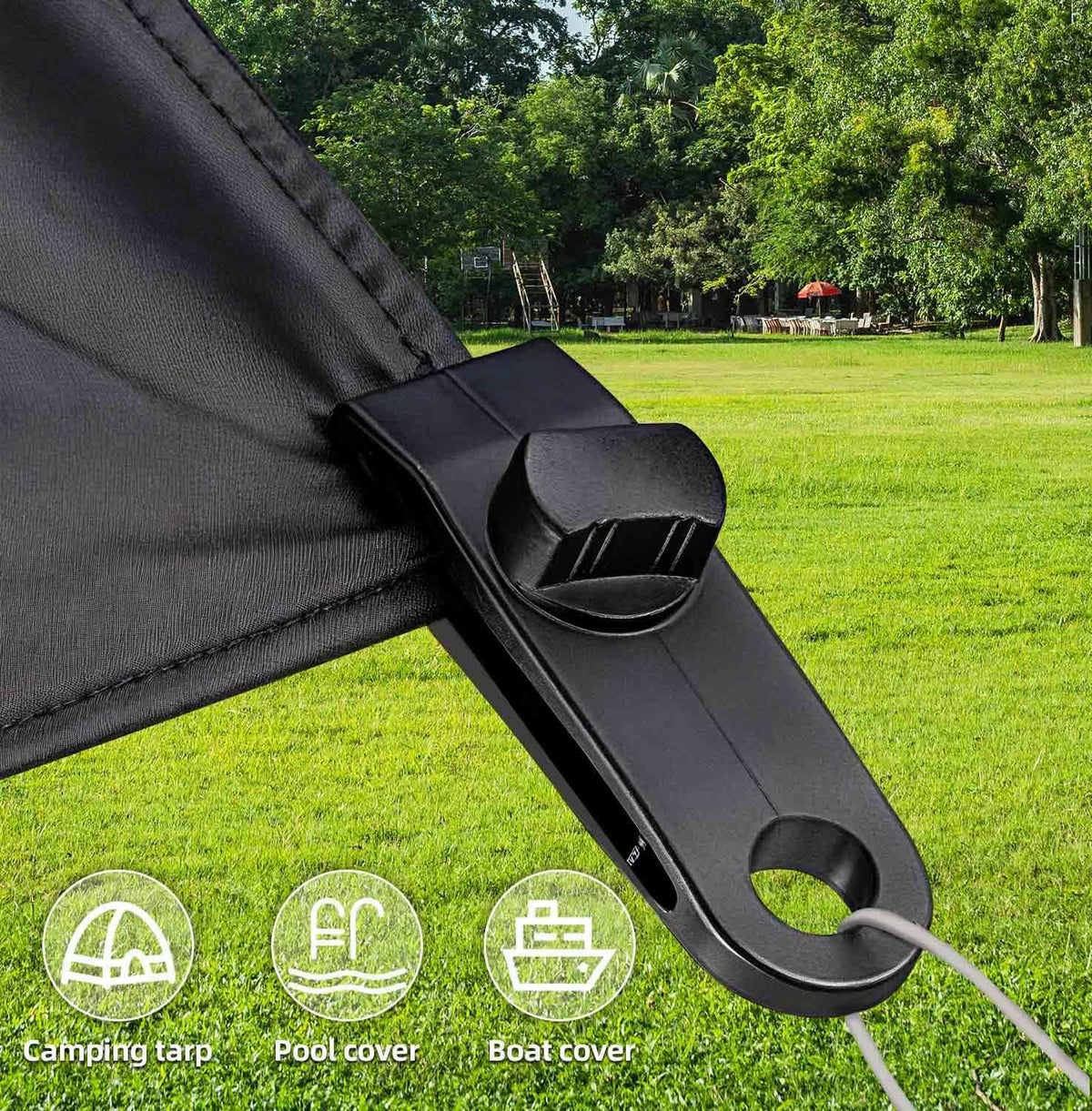Heavy Duty Tarp Clips Set for Pool Car Boat Covers - Lock Grip Fasteners