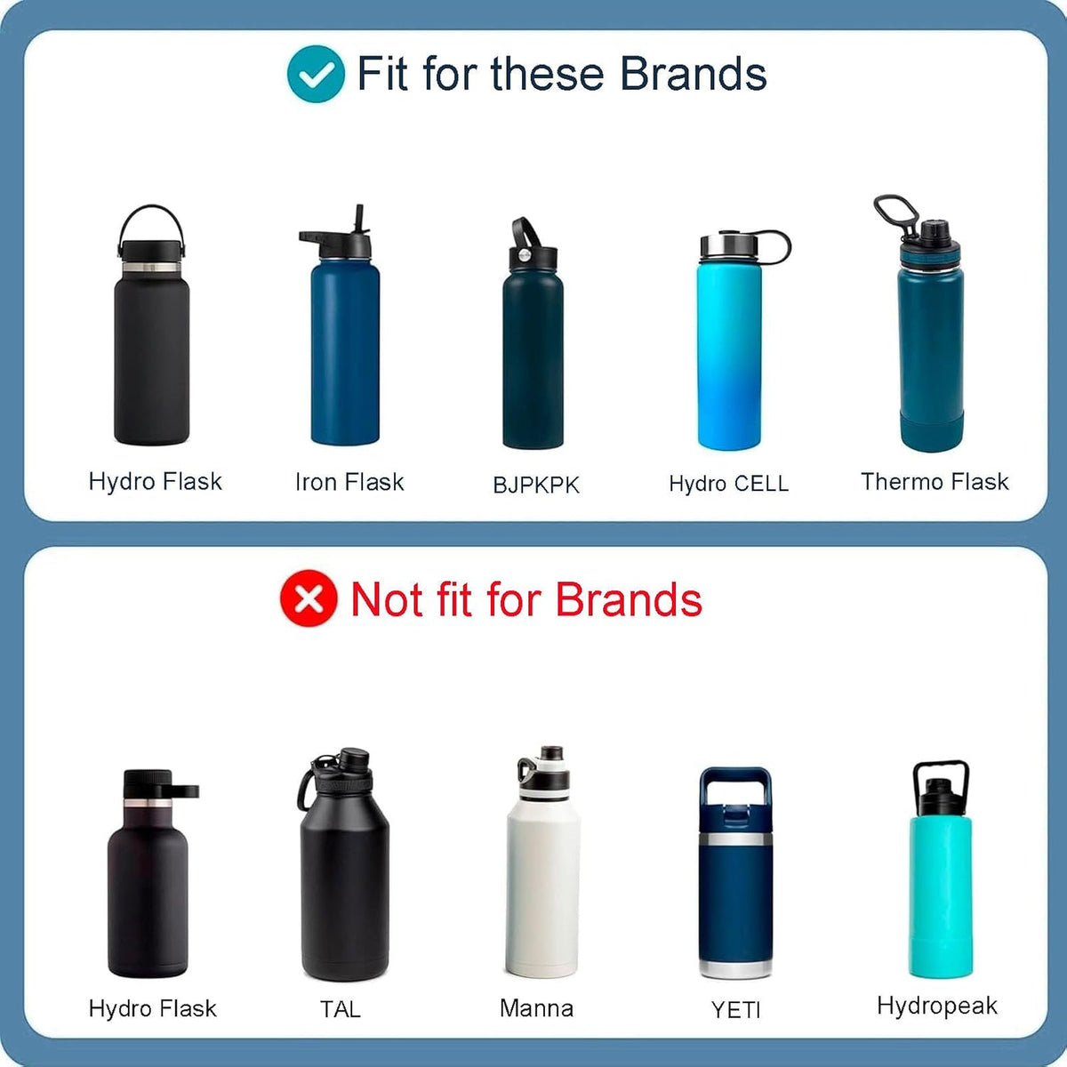 Leak-Proof Flip Lid for Wide Mouth Water Bottles 12-64 oz - Compatible with Hydro Flask & More