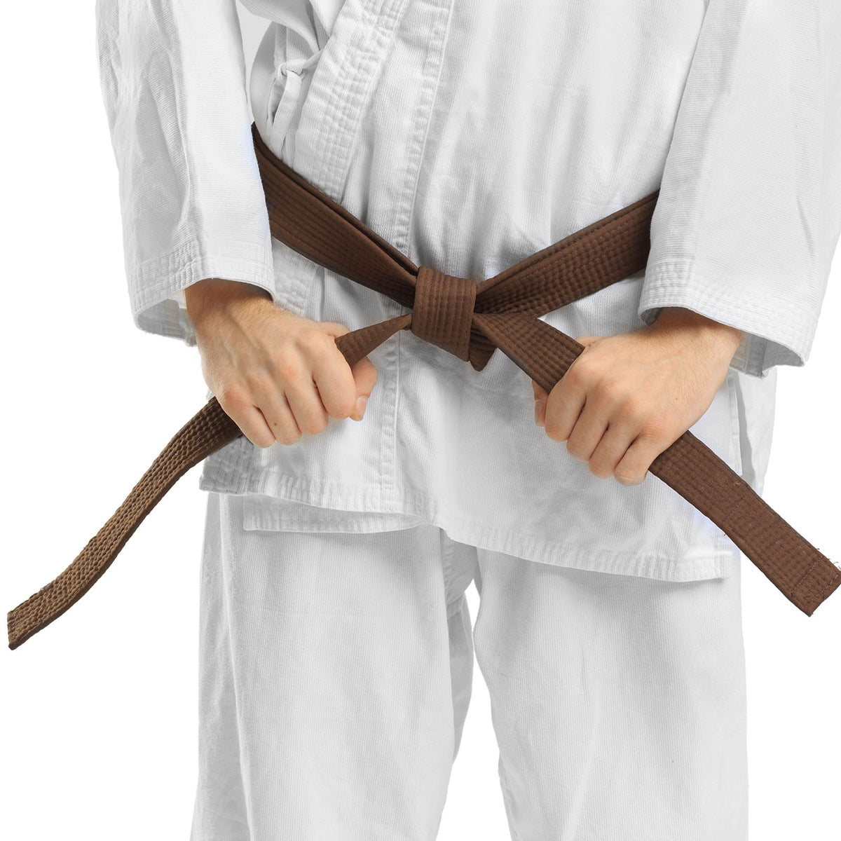 Martial Arts Belt for Judo Training - Brown Polyester Rank Belt 1.6m