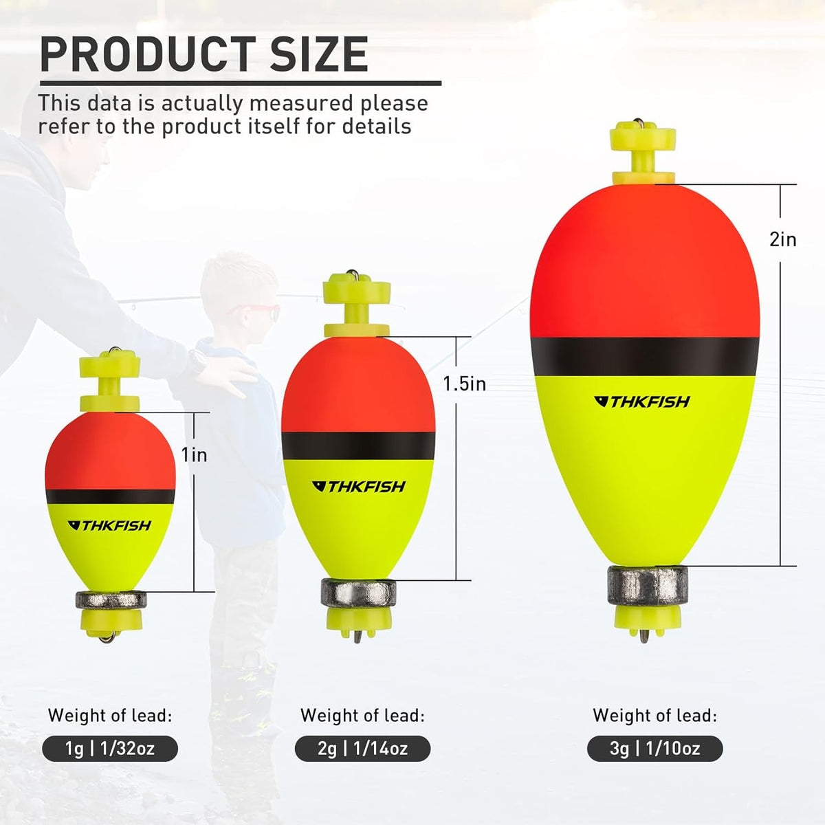 Weighted Foam Fishing Bobbers Set - Snap-On Floats for Crappie & Bass