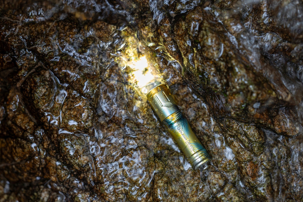 Waterproof EDC Keychain Flashlight - 90 Lumens, Aluminum, Compact