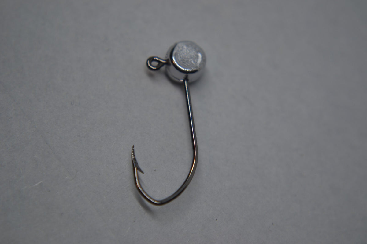 Fishing Jig Head Pack 1/32 Oz Black Sickle Hook for Tying - 100 Pieces