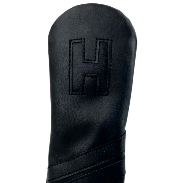 Sunfish Leather Hybrid Golf Headcover - Black on Black Murdered Out