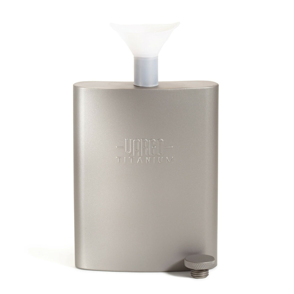 Titanium Flask with Silicone Funnel - 8 oz Portable Bar Bottle for Spirits