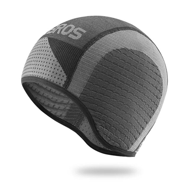 Winter Cycling Skull Cap with Ear Cover Thermal Fleece Helmet Liner Men Women