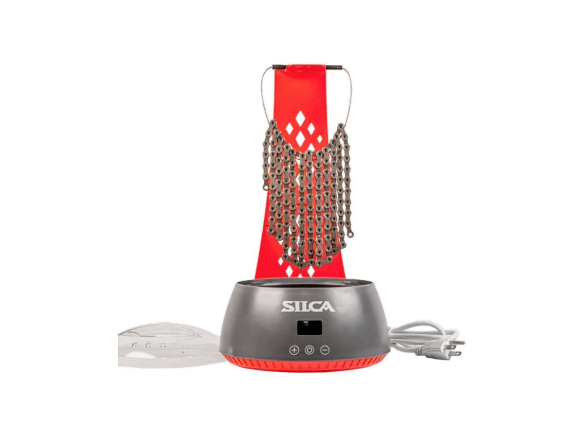 Silca Chain Wax Melting System for Bike Chains - Reusable Hot Wax Tool Grey/Red