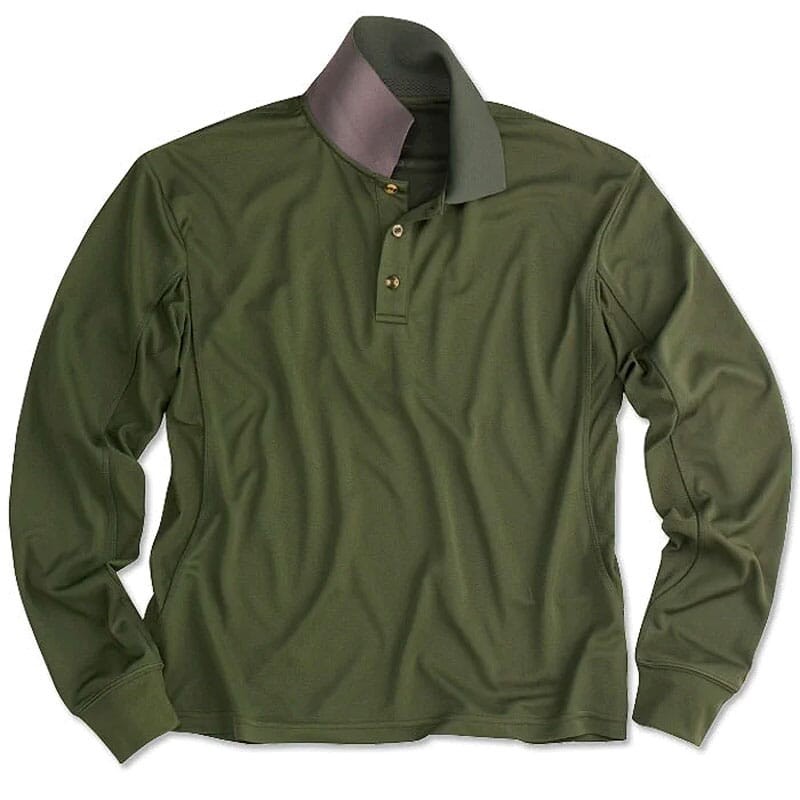 Women’s Bamboo Polo Shirt - Loden Green, Long Sleeve, Casual Top