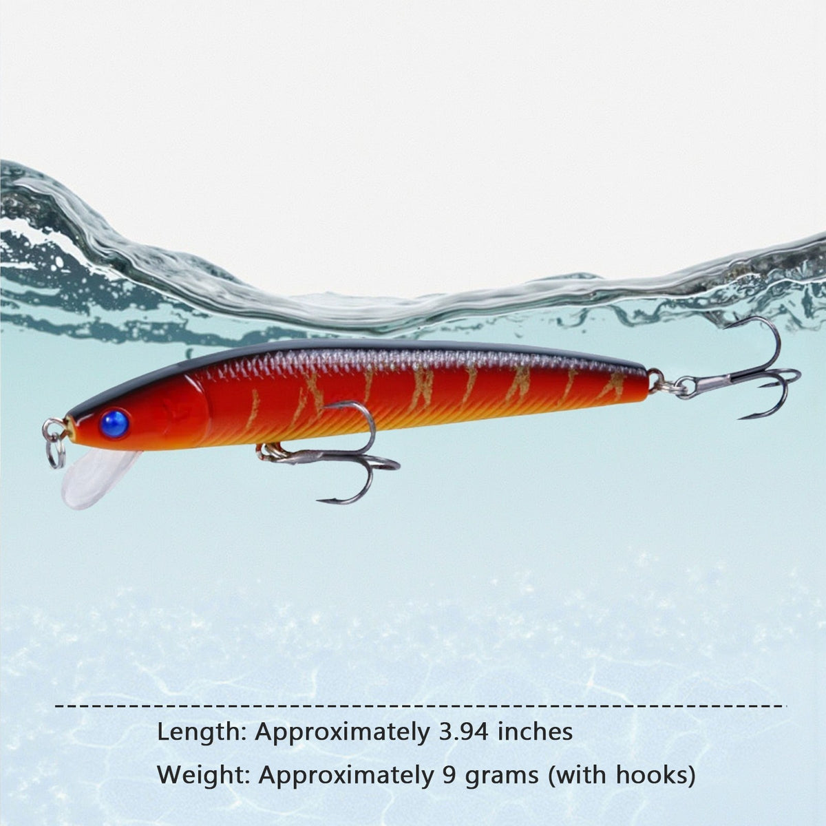 10pcs Artificial Fishing Crankbaits and Hooks Set - Minnow Baits Tackle Kit