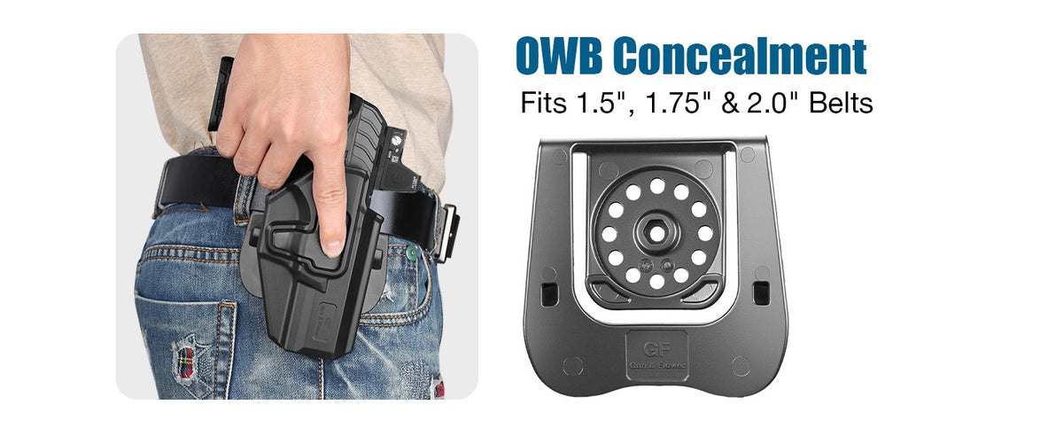 Level II Index Finger Release OWB Polymer Holster for Ruger Security 9 Standard