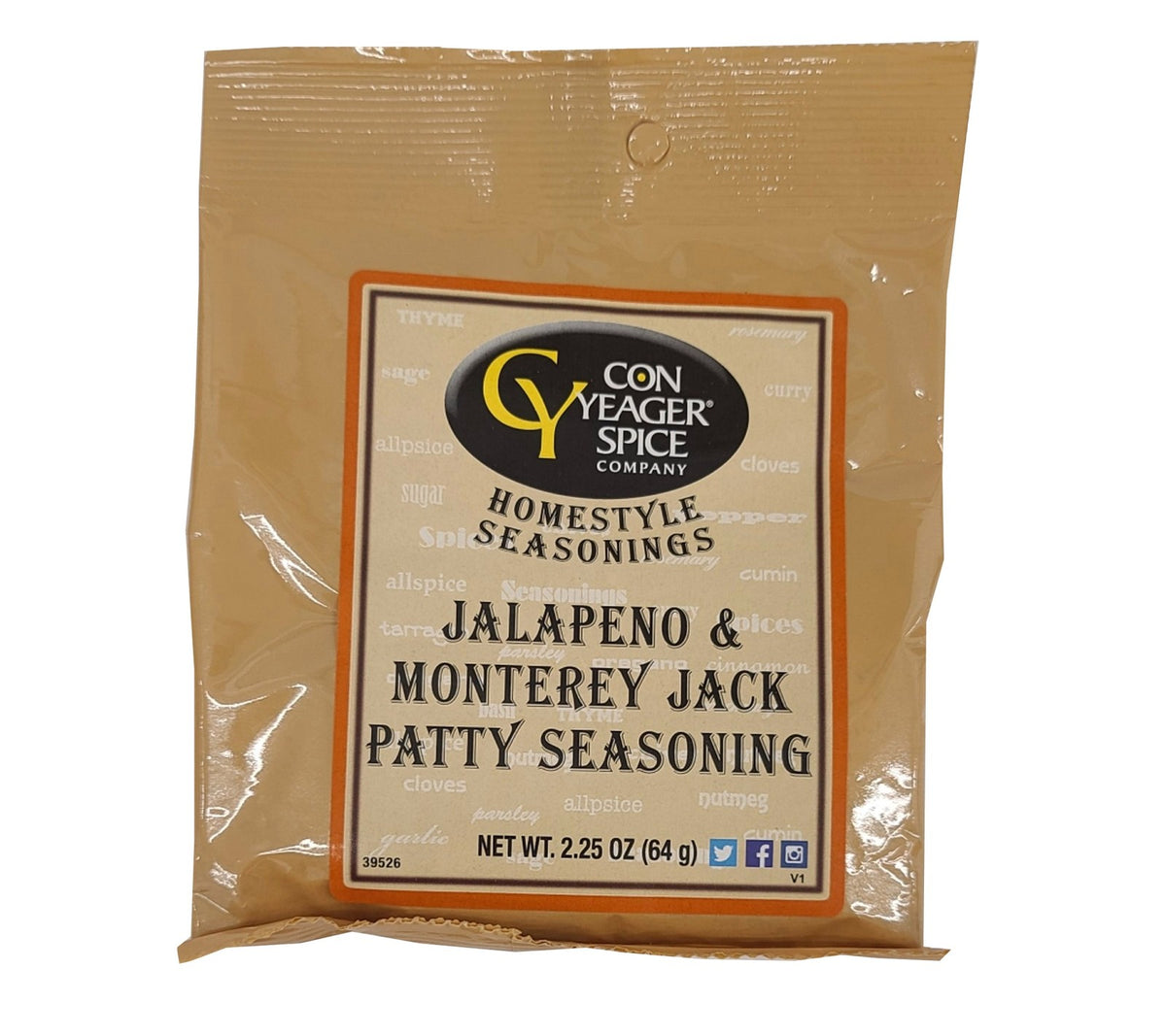 Jalapeno Monterey Jack Patty Seasoning Mix - 2.25oz for Beef & Meat