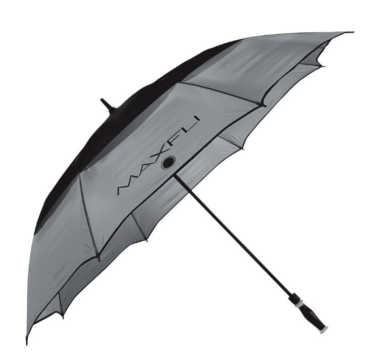 Golf Umbrella 68 Inch Windproof Water-Repellent Double Canopy Black Grey