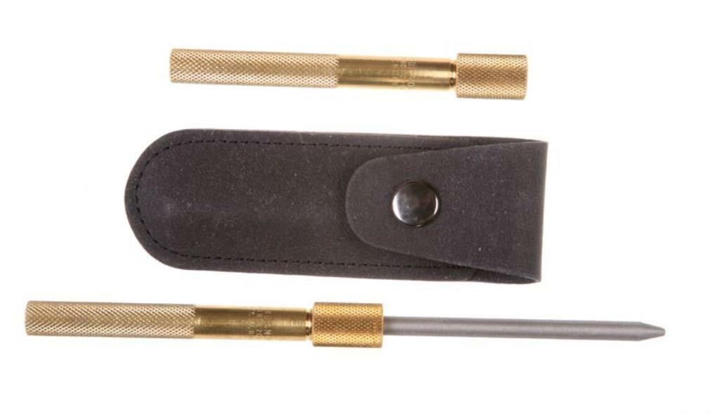 Knife Sharpener with Leather Pouch - Diamond Round Shaft Model M