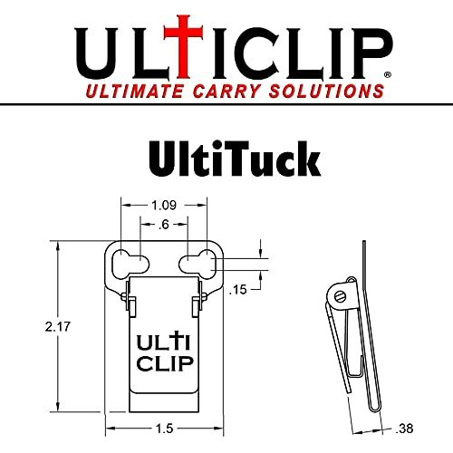 Ulticlip UltiTuck Holster Clip Tuckable Beltless Adjustable IWB
