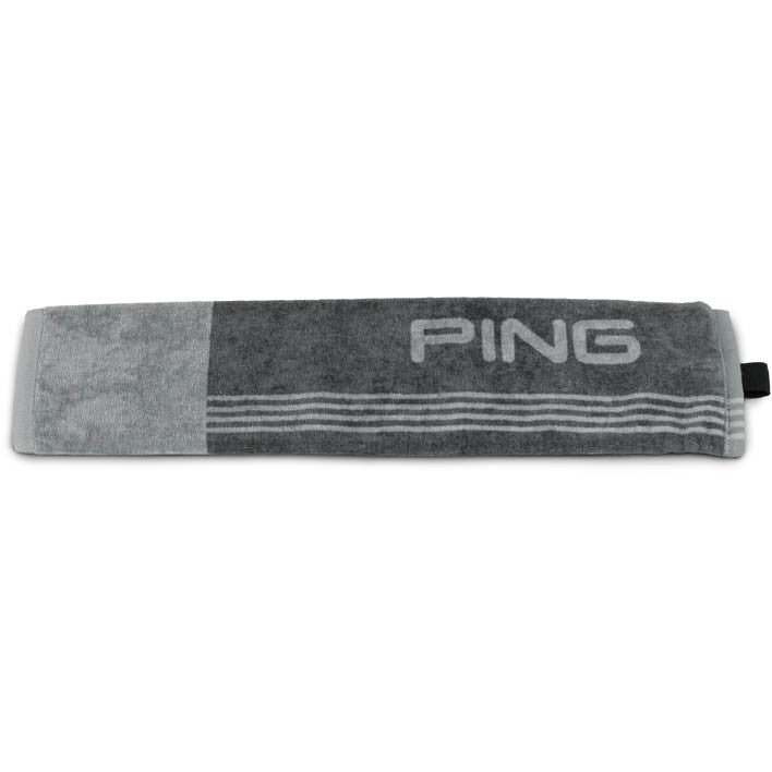 Ping Tri-Fold Golf Towel Grey 21 x 16 Inches - New Sports Accessory