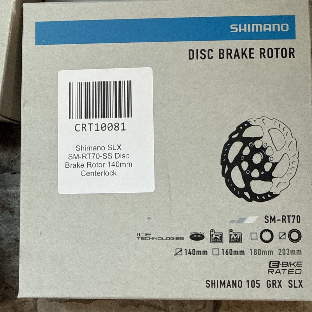 Shimano Center Lock Disc Brake Rotors 140mm Set of 2 for Bikes