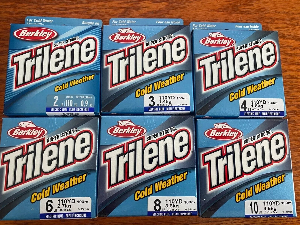 Ice Fishing Line Berkley Trilene Cold Weather 110YD - Multiple Pound Test Options