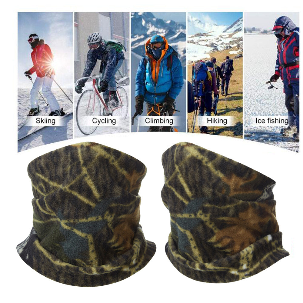 Unbranded Winter Camo Neck Gaiter Face Mask Fleece Cover for Cold Weather