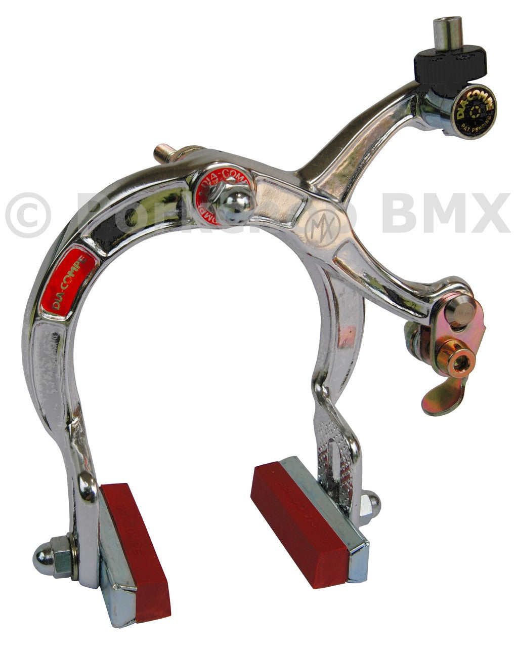 BMX Bicycle Brake Caliper - Dia-Compe MX1000 Rear & Front Conversion, Silver