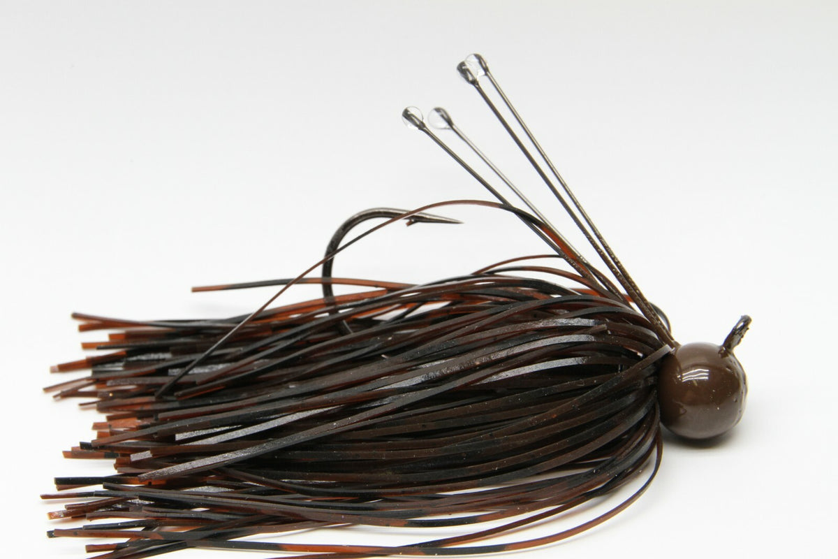 Custom Weedless Football Head Jig 3/8oz 2 Pack - Fishing Jig with Mustad Hooks