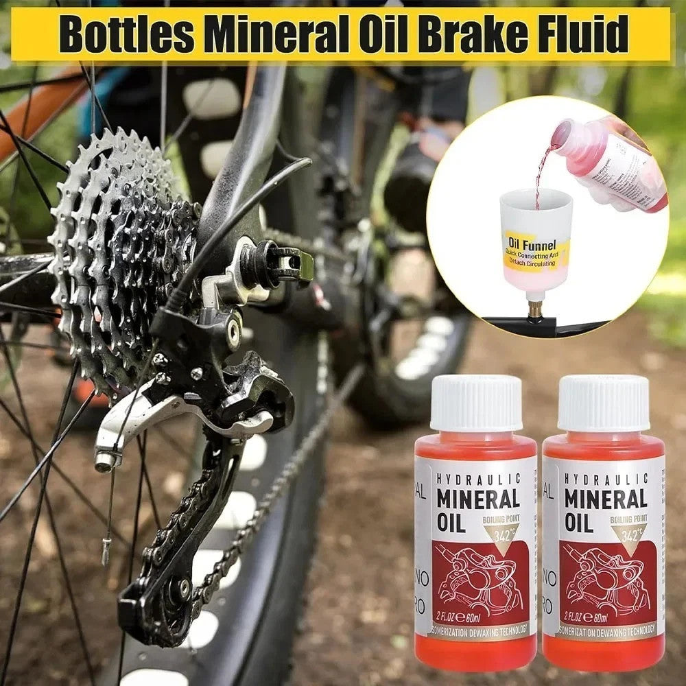 60ml Mineral Oil for Hydraulic Disc Brake Bike Fluid - Compatible with Shimano Tektro