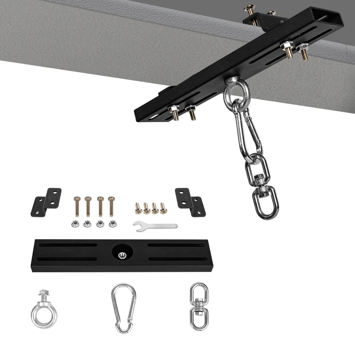 Heavy Duty Punching Bag Hanger Clamp Mount with 360° Rotation for I and H Beams