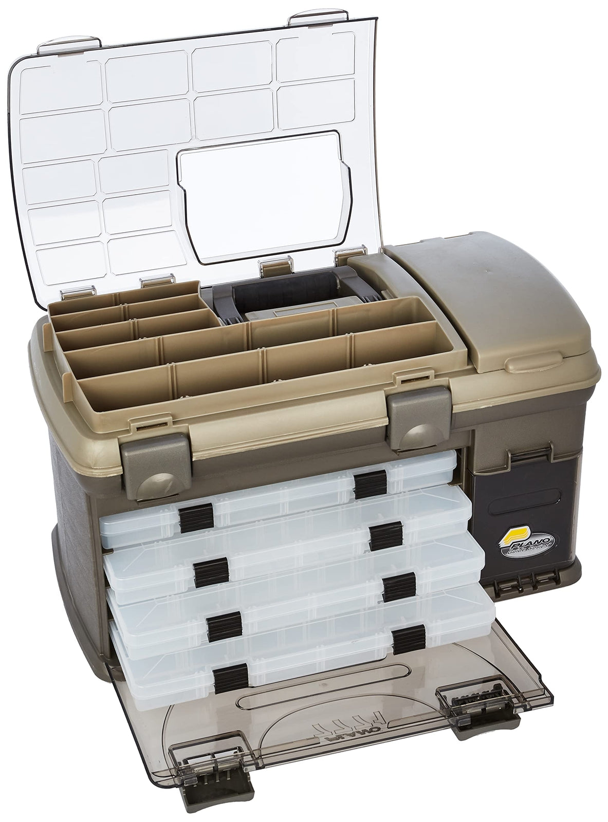 Premium Tackle Storage System with Removable Bait Racks - Fishing Gear Organizer