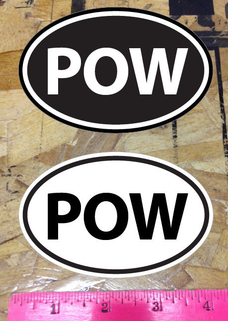 Ski Snowboard Sticker Decals Black and White Set for Outdoor Use - 2 Pack