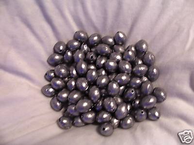 1000 Count Lead Egg Sinkers - 1/2 oz Fishing Sinker Weights Bulk Pack
