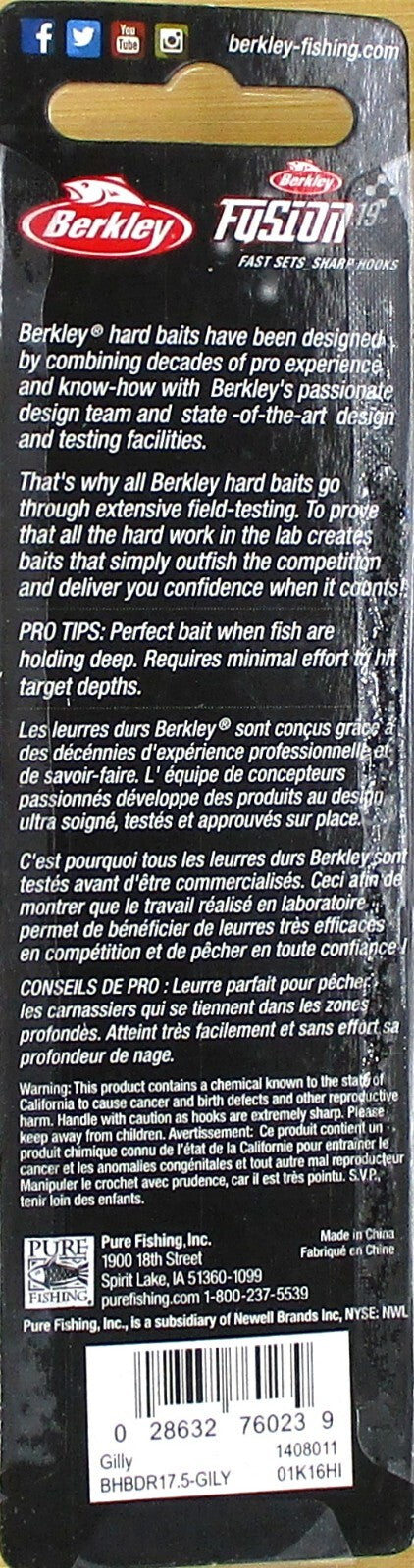 Berkley Deep Diver Crankbaits - 2 3/4 Inch, 3/4 Oz, Slow Rise, Gilly Brand