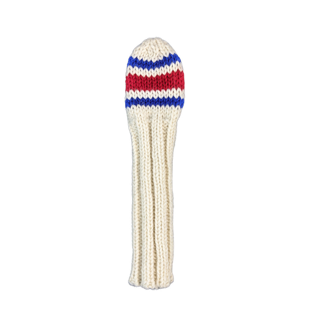 Sunfish Classic 80s Knit Wool Hybrid Golf Club Headcover Blue & Red