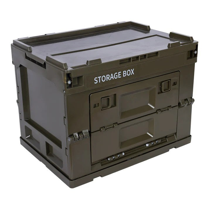 Heavy Duty Collapsible Storage Box with Lid for Home & Camping