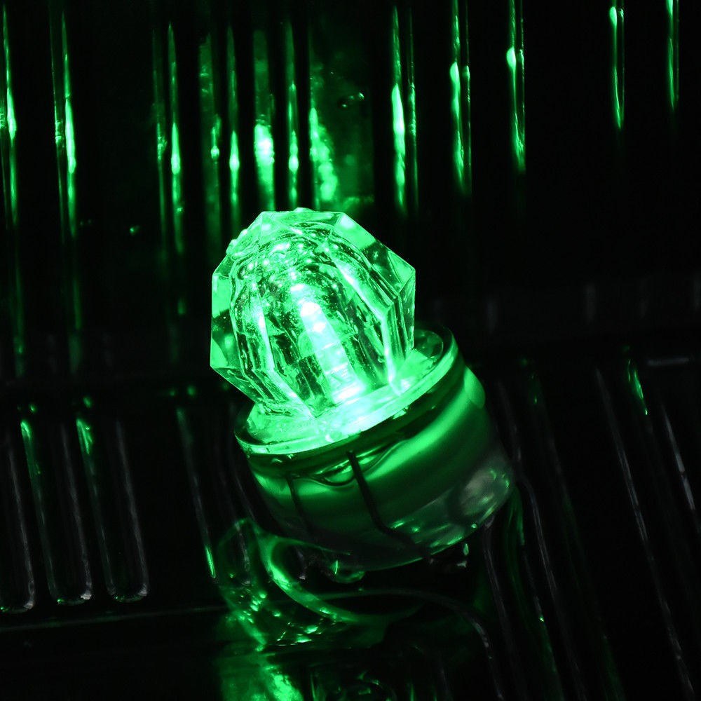 LED Underwater Fishing Bait Light - Deep Drop Green Fish Attractor 10 Pack