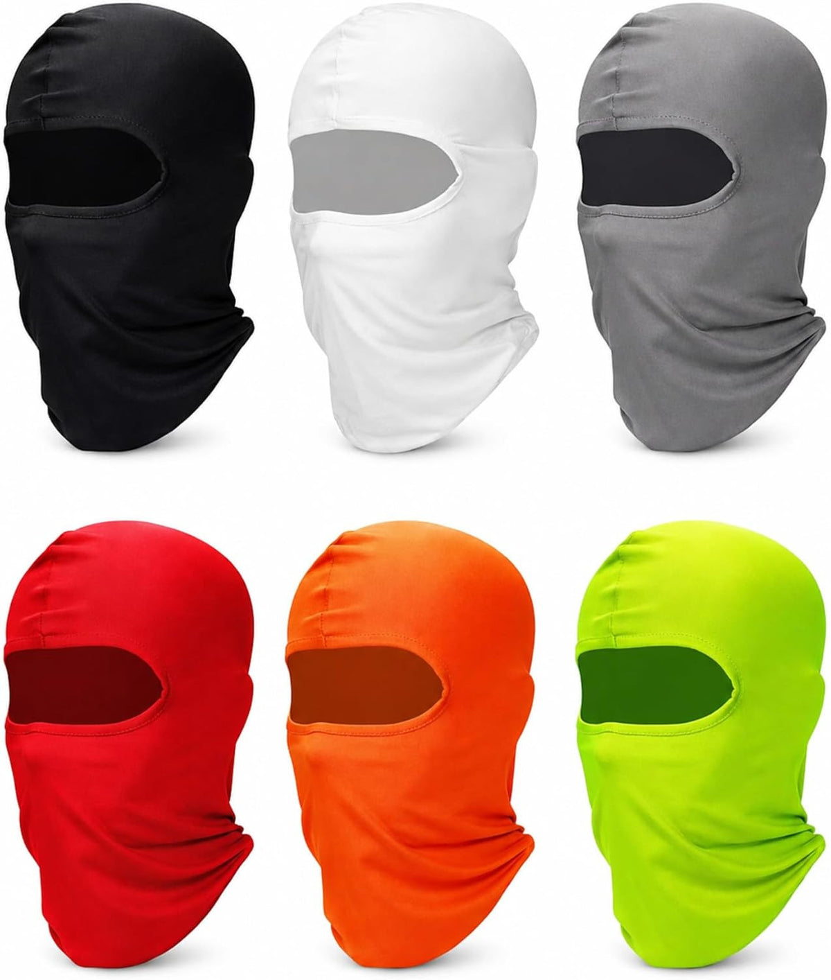Men's Full Face Ski Balaclava Mask 6 Pack Winter Face Covering
