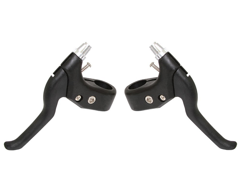 Black 3-Finger Bicycle Brake Lever Set for 22.2mm Handlebar Clamp Pair