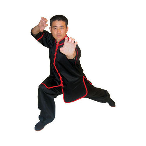 Kung Fu Uniform Top Shirt for Youth and Adults with Green, Red, or Black Trim