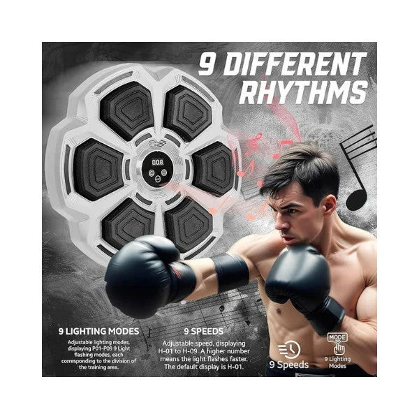 Wall-Mounted Boxing Trainer with Gloves - Interactive Fitness Equipment