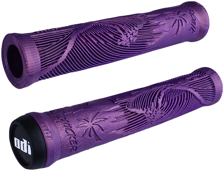 ODI Hucker Bicycle Handlebar Grips - Iridescent Purple, Flangeless, 160mm