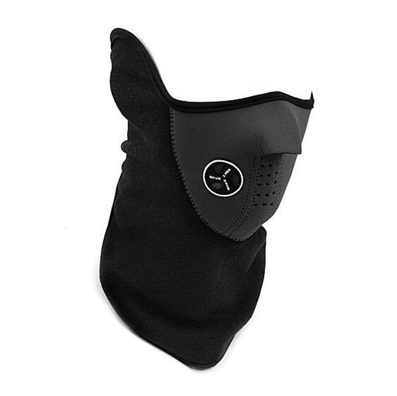 Outdoor Cycling Motorcycle Half Face Mask Neoprene Ear Cover - Black