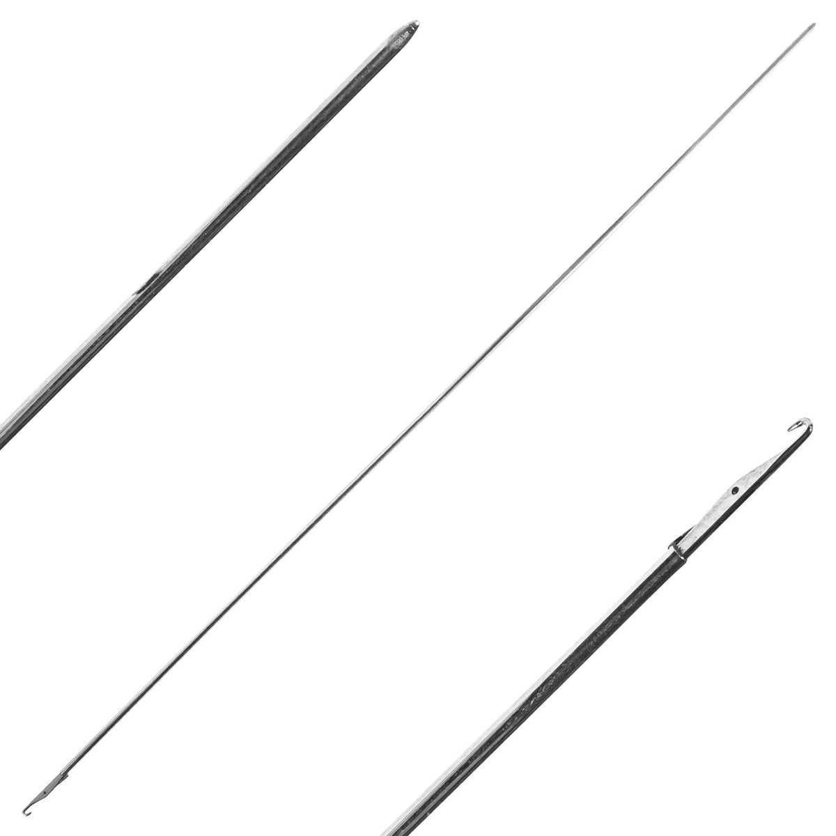 Medium Reverse Latch Needle for Fishing Line Splicing - Heavy-Duty Stainless Steel