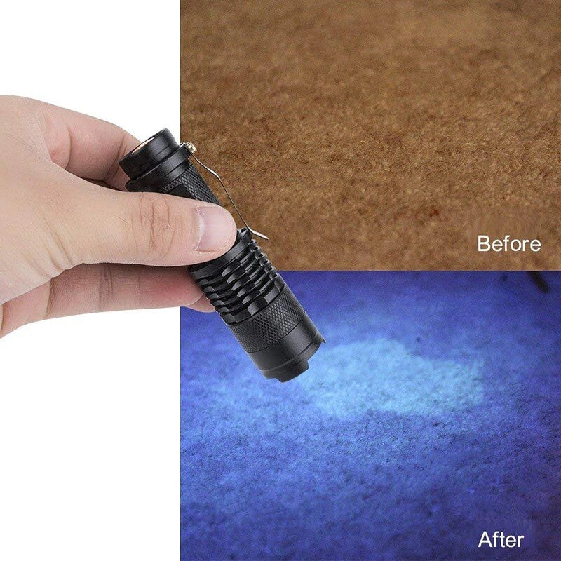 2-Pack UV Ultraviolet Flashlight Black Light 365nm & 395nm for Pet Stain Detection