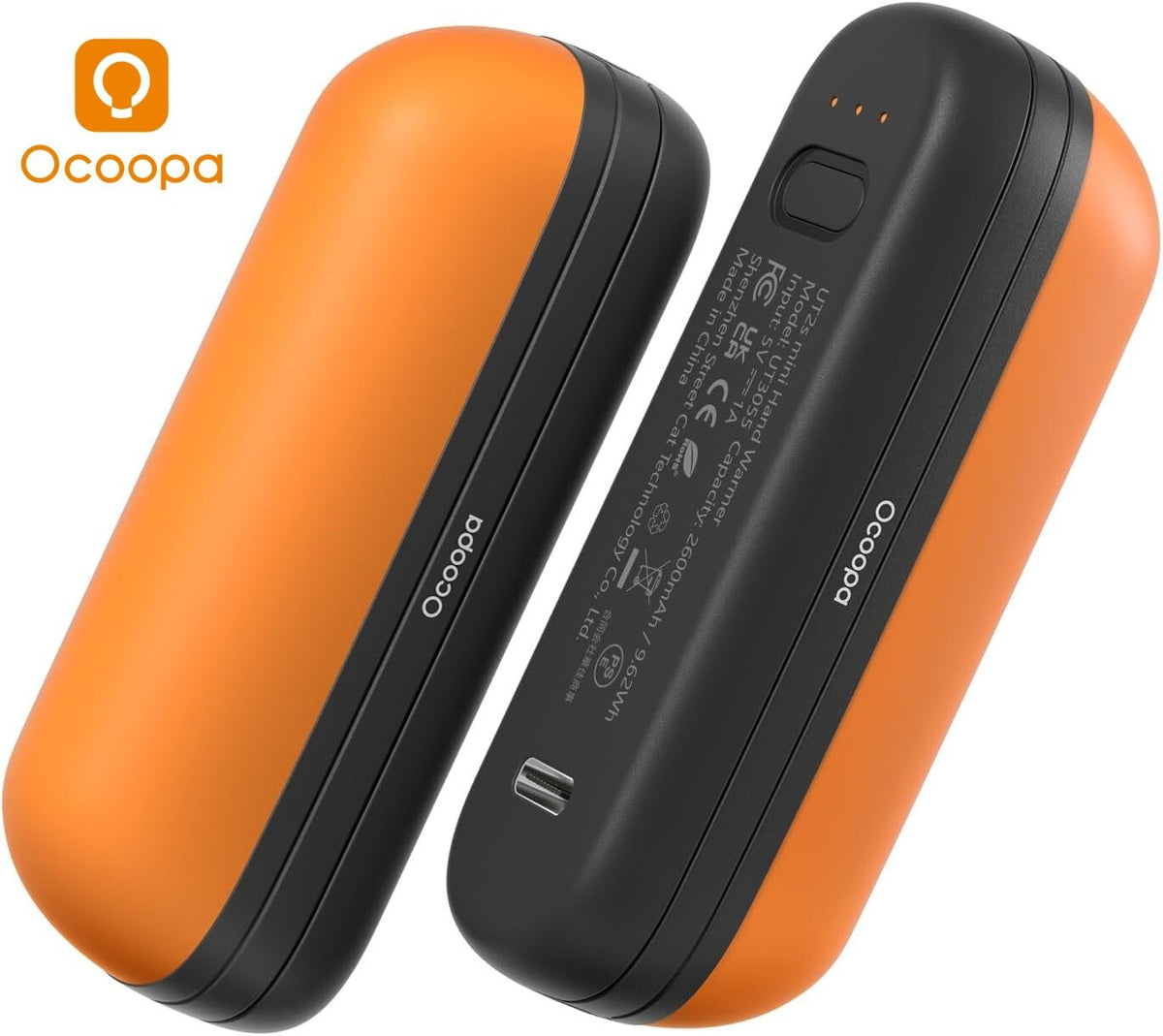 Rechargeable Magnetic Hand Warmers 2 Pack with 5600mAh Power Bank for Ski Camping
