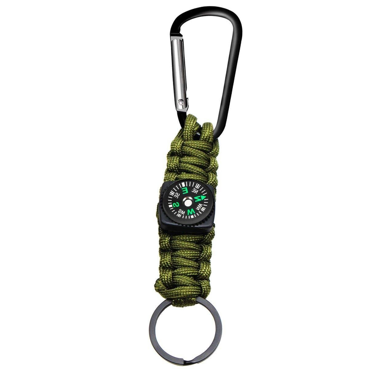 5 Pack Survival Paracord Lanyard Keychains with Carabiner for Camping Hiking